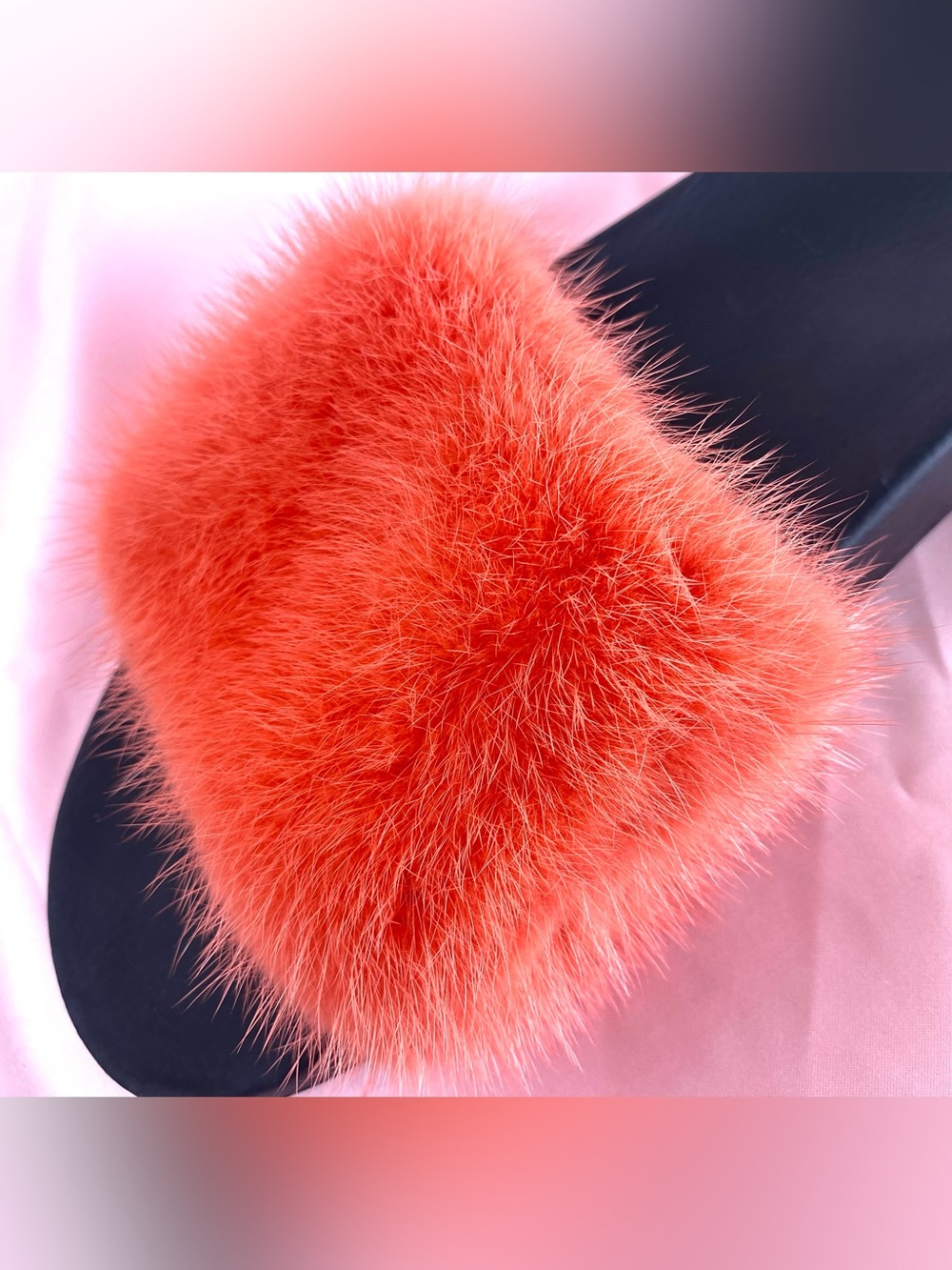 Givenchy Paris Coral Mink Fur Slides Sandals EU 40/US 9-9.5 +Box $595 MSRP - Picture 7 of 14